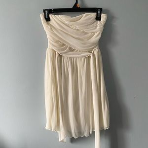 White Strapless Mini Dress